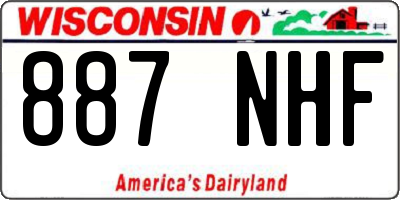 WI license plate 887NHF