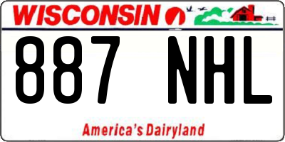WI license plate 887NHL