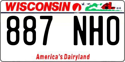 WI license plate 887NHO