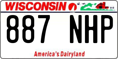 WI license plate 887NHP