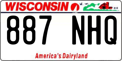 WI license plate 887NHQ