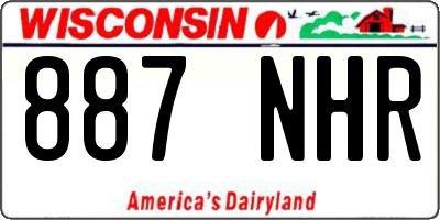 WI license plate 887NHR