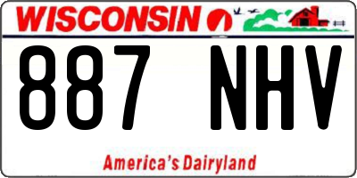 WI license plate 887NHV