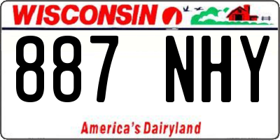 WI license plate 887NHY