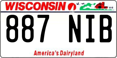 WI license plate 887NIB