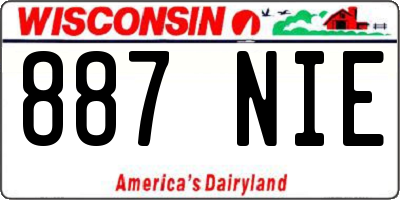 WI license plate 887NIE