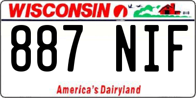 WI license plate 887NIF