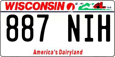 WI license plate 887NIH