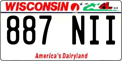 WI license plate 887NII