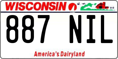 WI license plate 887NIL