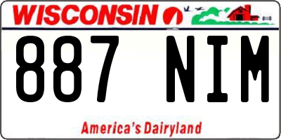 WI license plate 887NIM