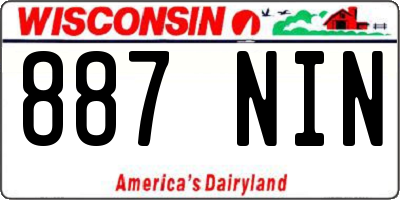 WI license plate 887NIN