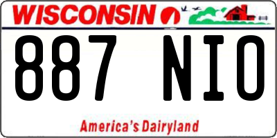WI license plate 887NIO