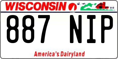 WI license plate 887NIP