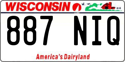 WI license plate 887NIQ