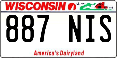WI license plate 887NIS