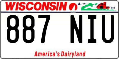WI license plate 887NIU