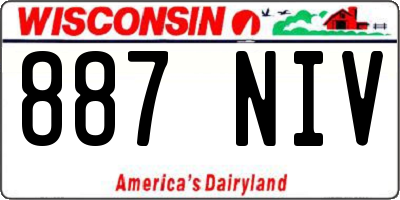 WI license plate 887NIV