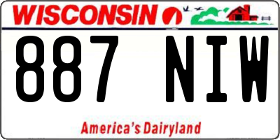 WI license plate 887NIW