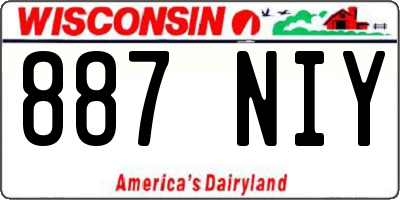 WI license plate 887NIY