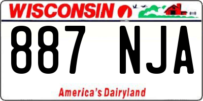 WI license plate 887NJA