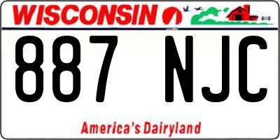 WI license plate 887NJC