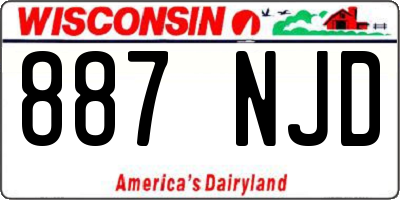 WI license plate 887NJD