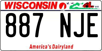 WI license plate 887NJE
