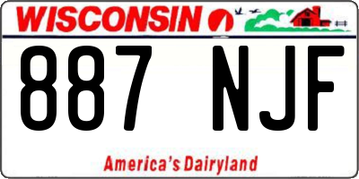 WI license plate 887NJF