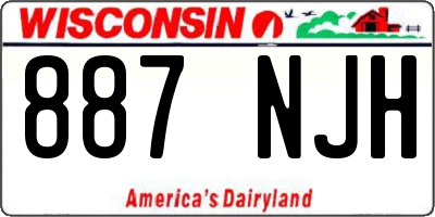 WI license plate 887NJH