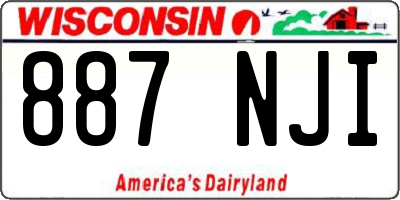 WI license plate 887NJI