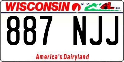 WI license plate 887NJJ