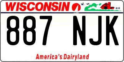 WI license plate 887NJK
