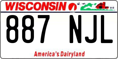 WI license plate 887NJL