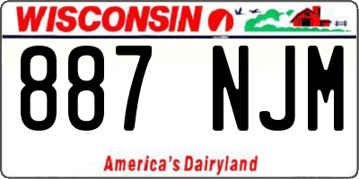 WI license plate 887NJM