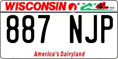 WI license plate 887NJP