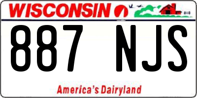 WI license plate 887NJS