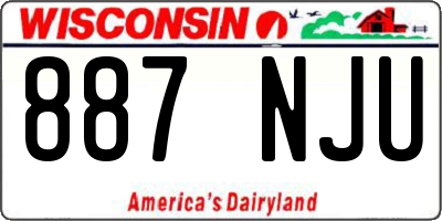WI license plate 887NJU