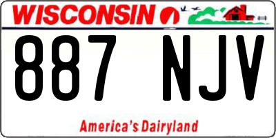 WI license plate 887NJV