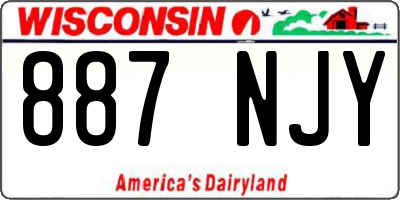 WI license plate 887NJY