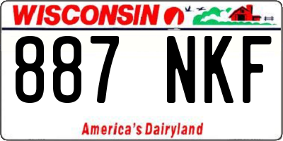 WI license plate 887NKF