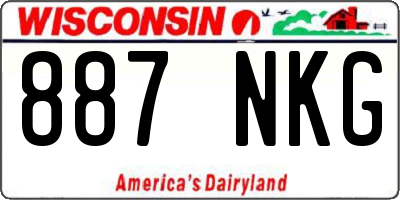 WI license plate 887NKG