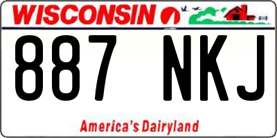 WI license plate 887NKJ