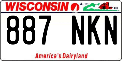 WI license plate 887NKN