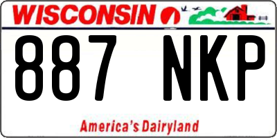 WI license plate 887NKP