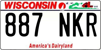 WI license plate 887NKR
