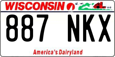 WI license plate 887NKX