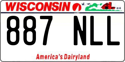 WI license plate 887NLL
