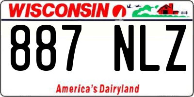 WI license plate 887NLZ