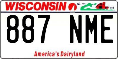 WI license plate 887NME